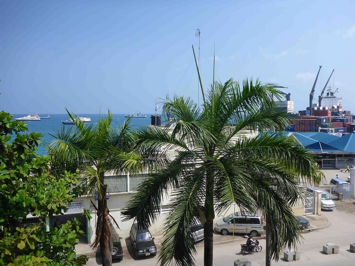 Hafen und Palmen, Sansibar
