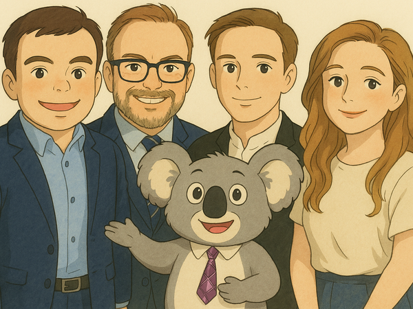 Prof. Missong and his team including Korri the correlation Koala