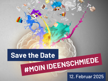 Save the Date poster from the Ideenschmiede Event