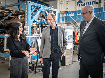 Professor Elda Miramontes García, Professor Kai-Uwe Hinrichs and Mayor Andreas Bovenschulte