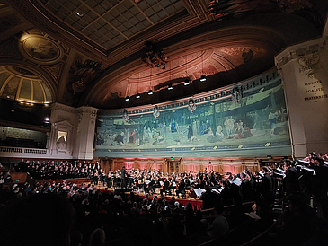 Concert in the historic Grand Amphithéâtre of the Sorbonne in Paris.