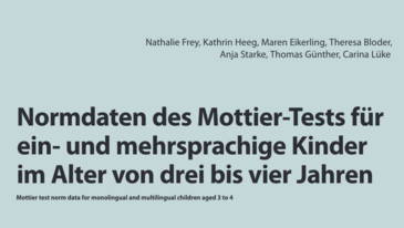 Normdate des Mottier-TEsts für ein- und mehrsprachige Kinder im Alter von drei und vier Jahren