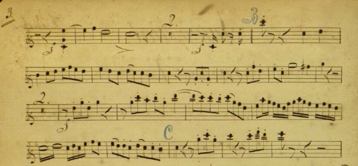 Kopistenabschrift Ausschnitt aus Triumphlied Op. 55 in C-Dur