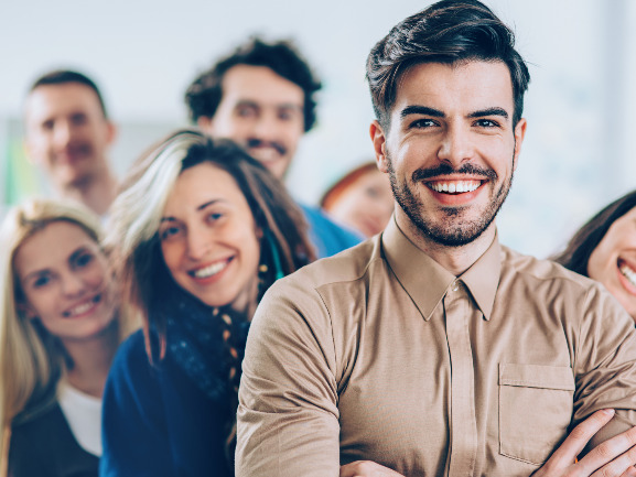 Eine Gruppe Studierende