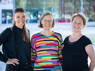 Das Team der Informatica Feminale der Universität Bremen (von links): Isabel Matthias, Veronika Oechtering und Henrike Illig.