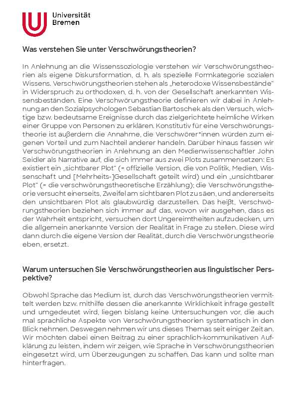 David Römer & Sören Stumpf: Verschwörungstheorien