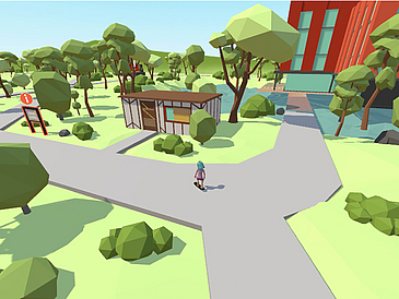 Screenshot aus dem Low Poly Spiel