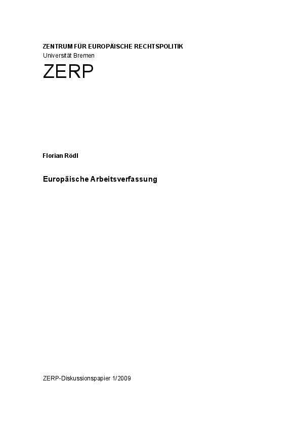 Europäische Arbeitsverfassung