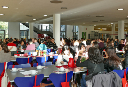 Begrüßungsfrühstück für Austauschstudierende in der Uni-Mensa