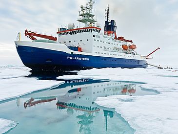 Forschungsschiff Polarstern im Packeis