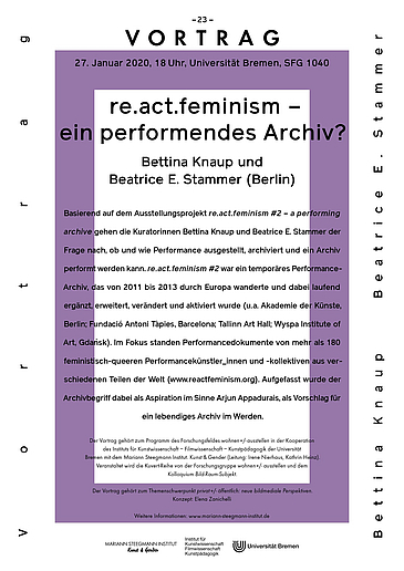 Kuvert Vortrag re.act.feminism