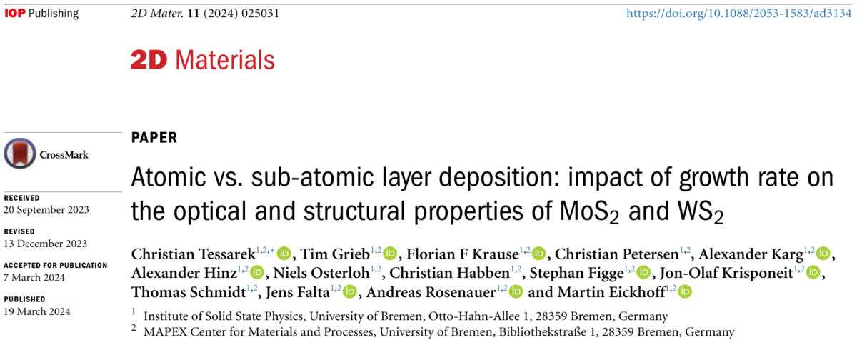Article in 2D Materials