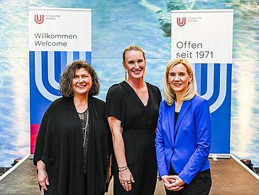 State Councillor for the Environment, Climate, and Science Irene Strebl, Prof. Dr. Julia C. Arlinghaus, Prof. Dr. Jutta Günther (from the left).
