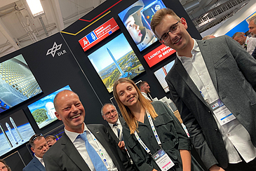 Daniel Vrankar, Ksenia Appelganc and Marc Steckling (AIRBUS) at the IAC 2022