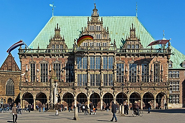 Bremen, Rauthaus, Fassade von Südwesten