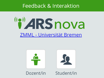 Screenshot Login-Bildschirm ARSnova