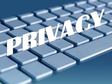 Privacy Zeigt den Text Privacy auf einer Tastatur