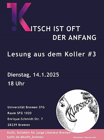 Plakat mit Kitschbild