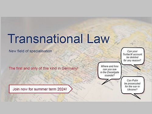 New Field Of Specialisation “Transnational Law” - Universität Bremen