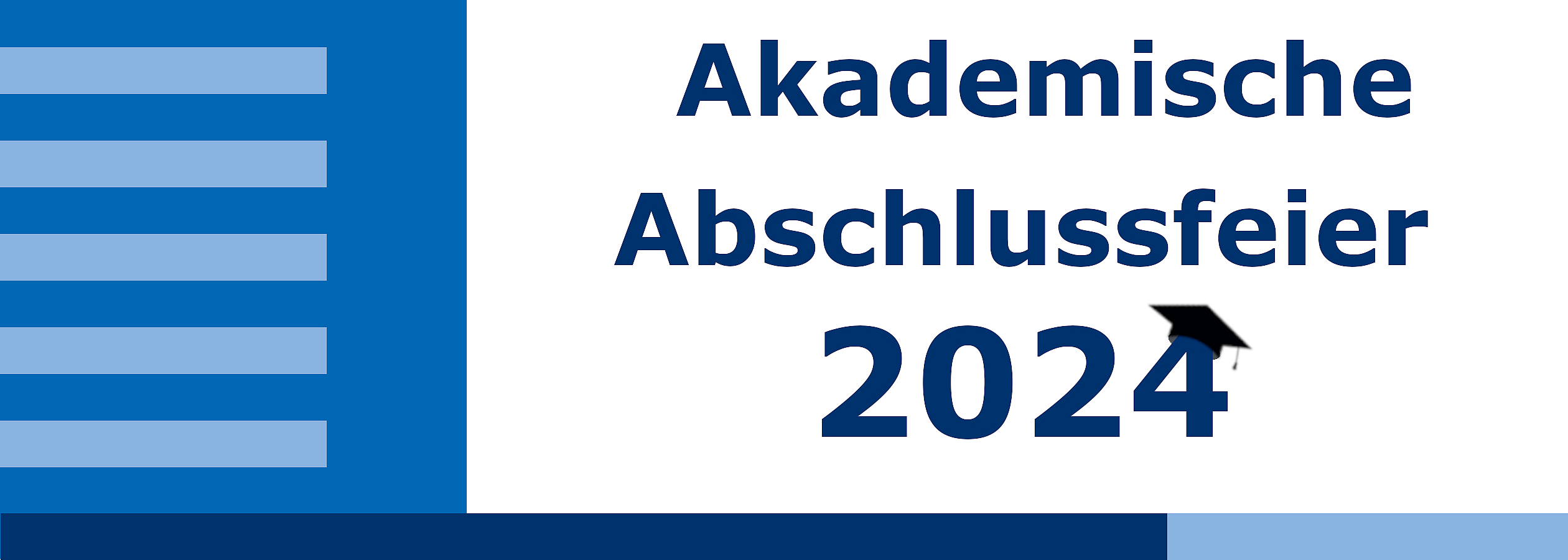 Dekoratives Element mit dem Schriftzug Akademische Abschlussfeier 2023, Fachbereich 1, Physik / Elektrotechnik