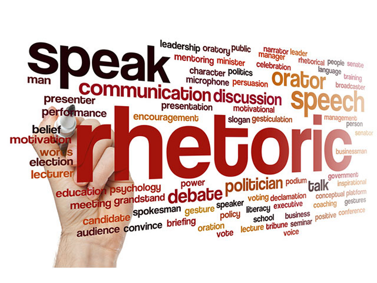 Rhetoric word cloud