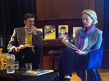 Karen Struve und Bastien Bertine bei der Konferenz