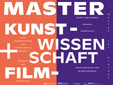 Plakat M.A. Kunstwissenschaft und Filmwissenschaft